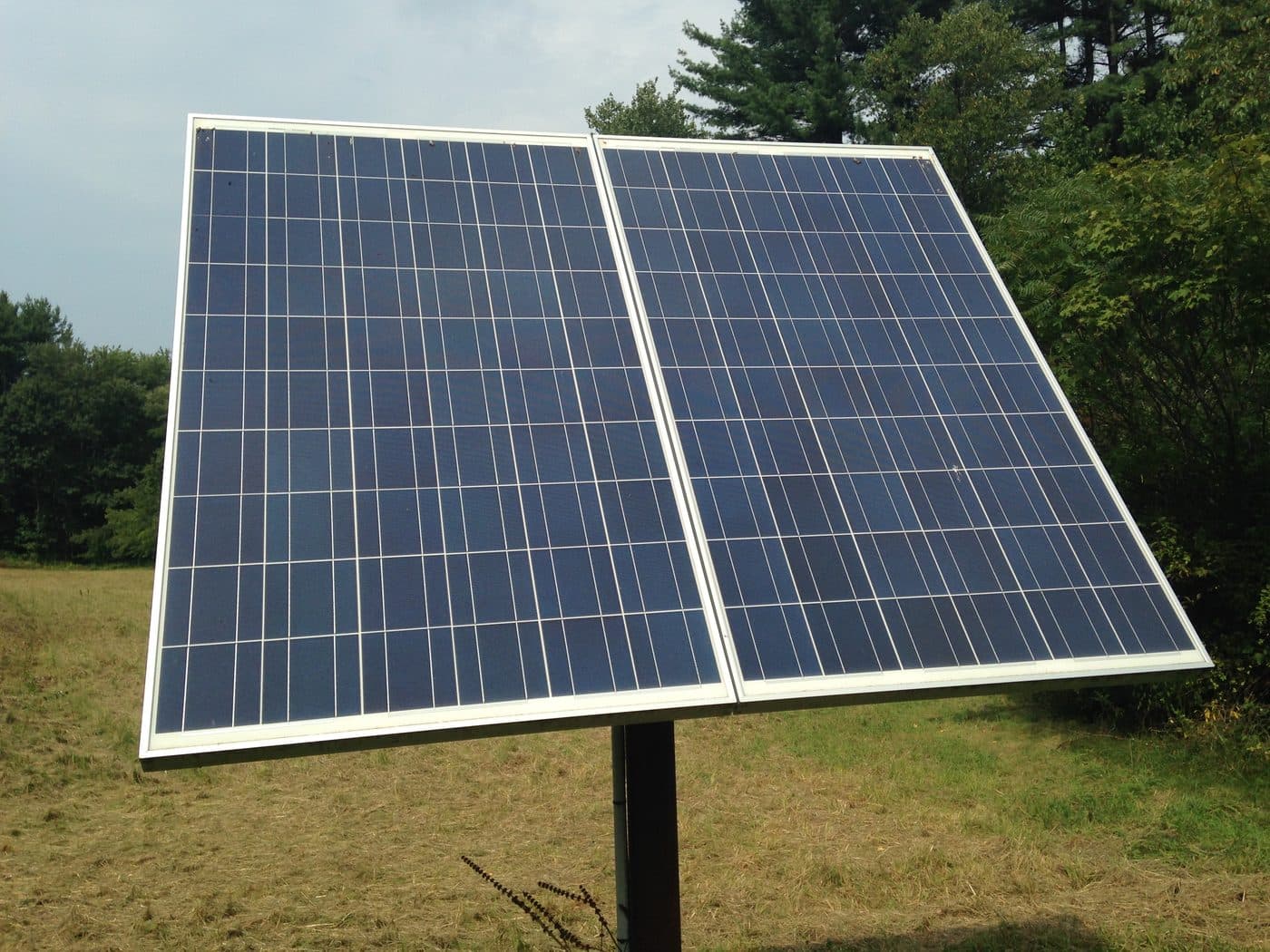 Nærbilde av solcellepanel